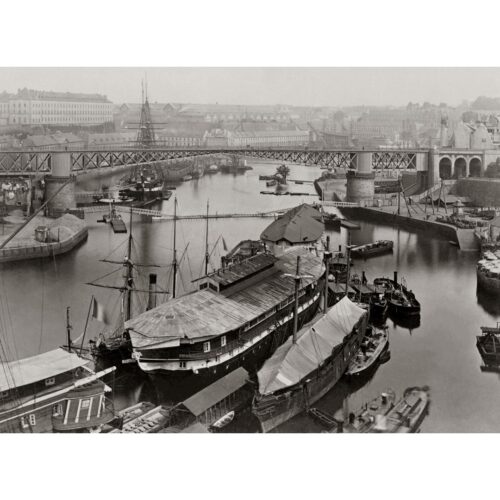 Photo d'époque BREST n°05 - Port Militaire avec le pont tournant